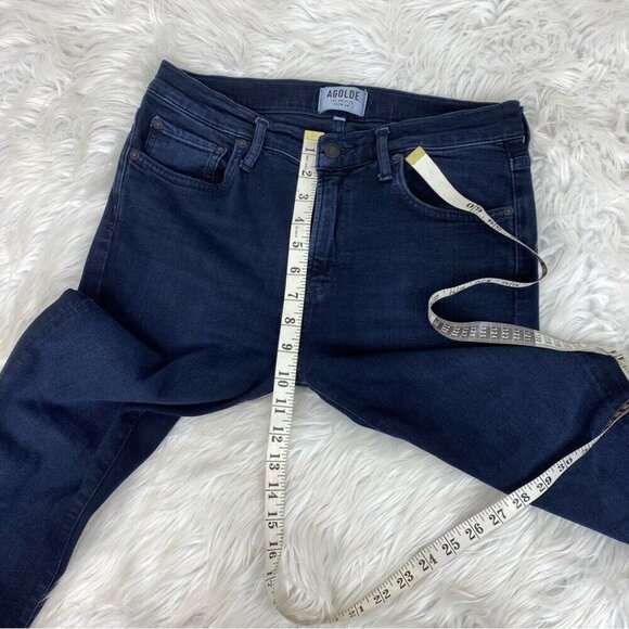 Agolde Denim Women’s Dark Blue Designer Mid-Rise Skinny Luxury Jeans W29/L27 - Picture 13 of 15